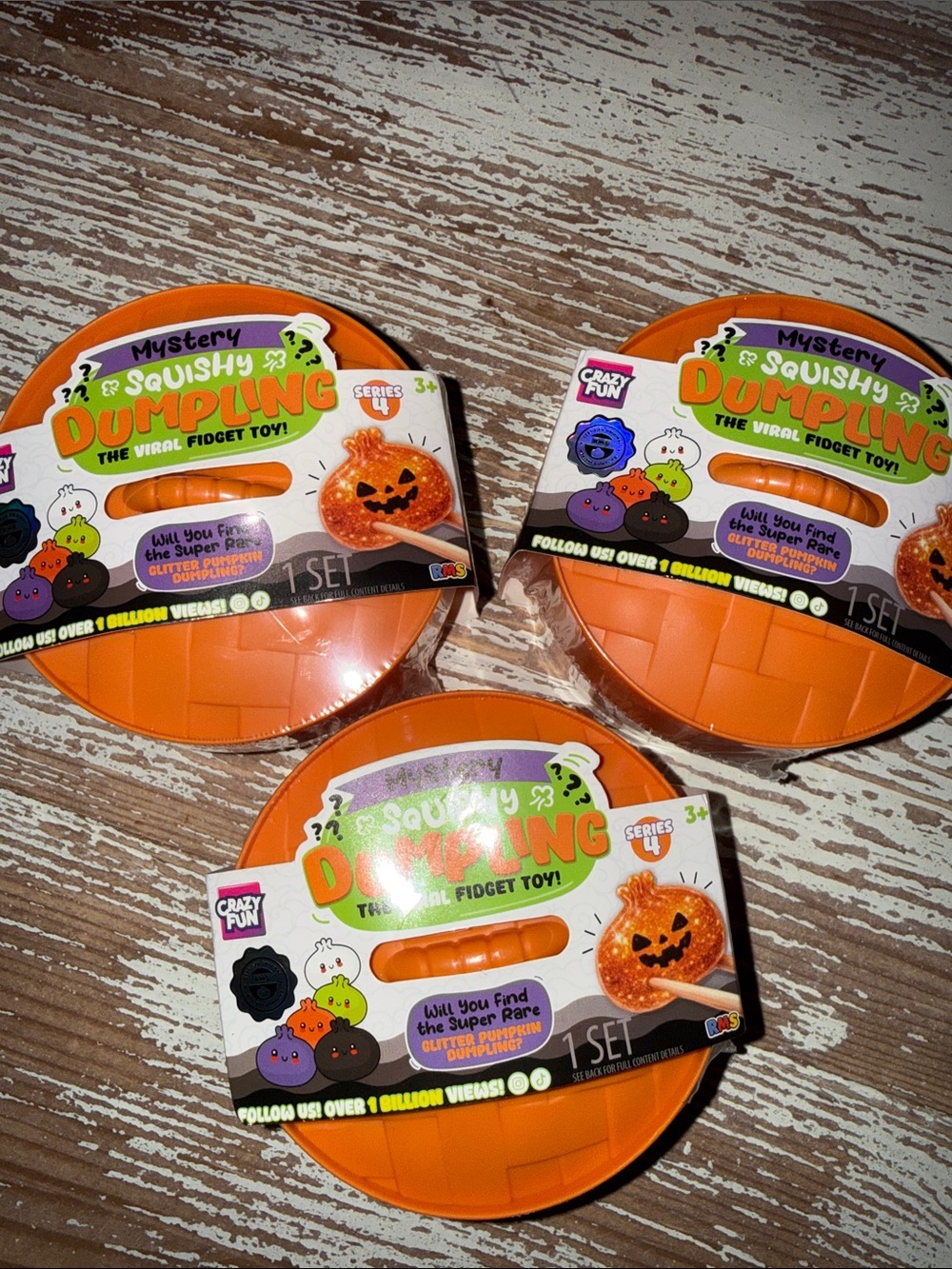 Halloween RMS 3 Mystery Squishy Dumpling Fidget Toy - Pack of 3